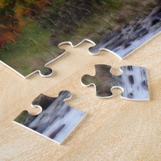 Herbstblätterung am Fluss #2 Natur Puzzle (Seite)