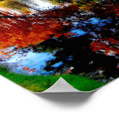 Herbstblätterung am Teich Poster (Ecke)
