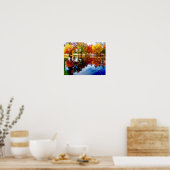 Herbstblätterung am Teich Poster (Küche)