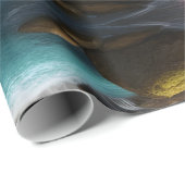 Herbstblätterung am Wasserfall Geschenkpapier (Rolleneckpunkt)