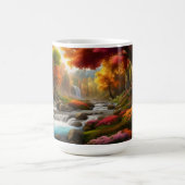 Herbstblätterung am Wasserfall Kaffeetasse (Mittel)