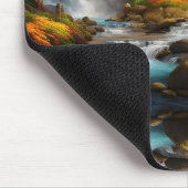 Herbstblätterung am Wasserfall Mousepad (Ecke)