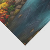 Herbstblätterung am Wasserfall Seidenpapier (Detail)