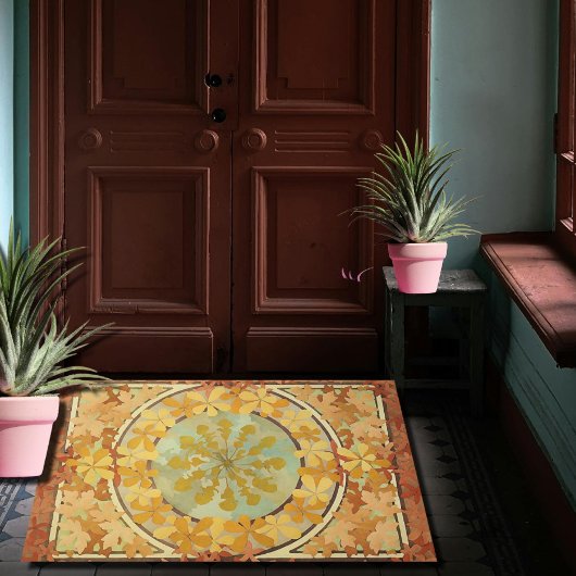 Herbstblätterung durch A. Mucha -1902 Fußmatte