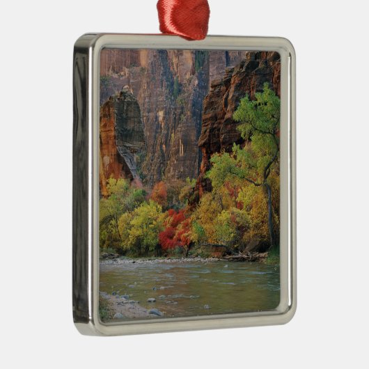 Herbstblätterung entlang der Jungfrau bei Tor Silbernes Ornament (Rechts)