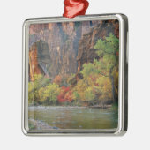 Herbstblätterung entlang der Jungfrau bei Tor Silbernes Ornament (Links)