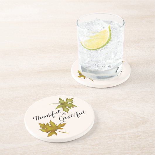 Herbstblätterung Erntedank Getränkeuntersetzer (Seite)