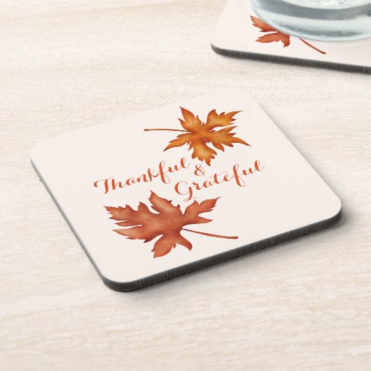 Herbstblätterung Erntedank Getränkeuntersetzer (Linke Seite)