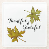 Herbstblätterung Erntedank Glasuntersetzer (Vorderseite)