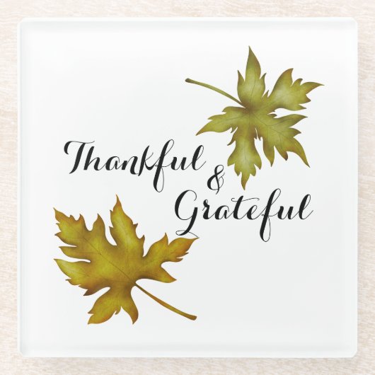 Herbstblätterung Erntedank Glasuntersetzer (Vorderseite)