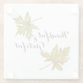 Herbstblätterung Erntedank Glasuntersetzer (Rückseite)