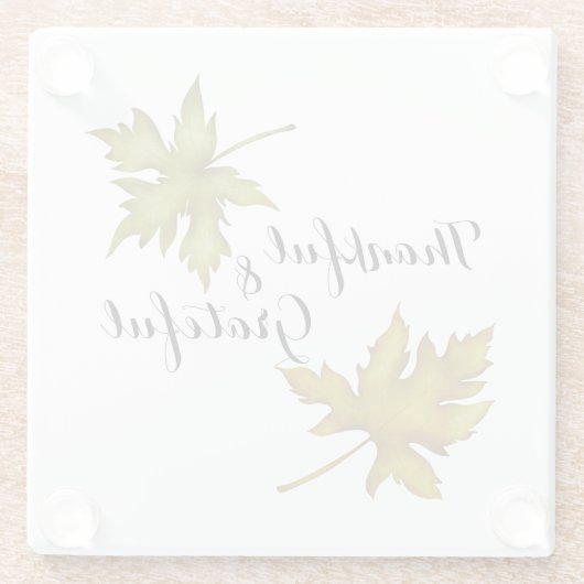 Herbstblätterung Erntedank Glasuntersetzer (Rückseite)