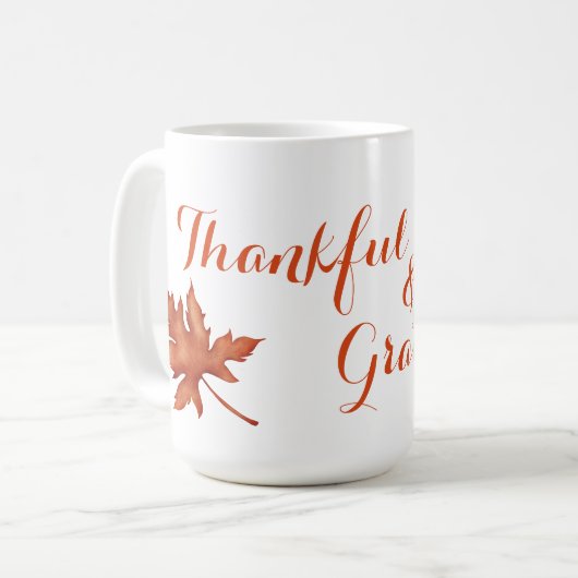 Herbstblätterung Erntedank Kaffeetasse (Vorderseite Links)