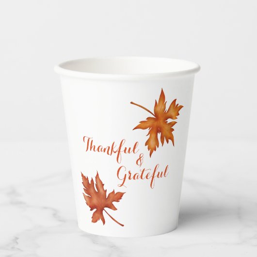 Herbstblätterung Erntedank Pappbecher (Vorderseite)