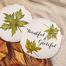 Herbstblätterung Erntedank Rundes Kissen