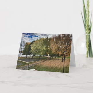 Herbstblätterung im Park Dankeskarte