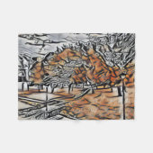 Herbstblätterung im Park Fleecedecke (Vorderseite (Horizontal))