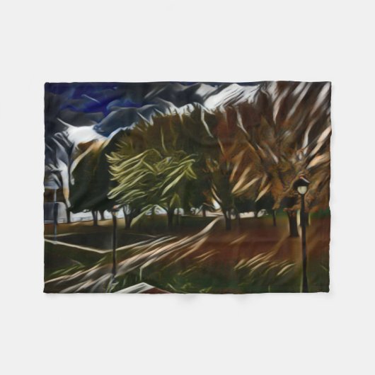 Herbstblätterung im Park Fleecedecke (Vorderseite (Horizontal))