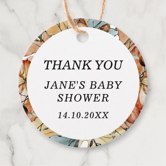 Herbstblätterung Rückgang der Liebe Danke Geschenkanhänger (Vorderseite)