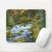 Herbstblätterung und Douglas Fir Border Roaring Ri Mousepad (Mit Mouse)