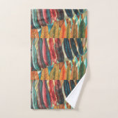 Herbstblattfarben originelle moderne Kunst Badhandtuch Set (Handtuch)