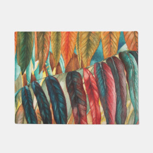 Herbstblattfarben originelle moderne Kunst Fußmatte