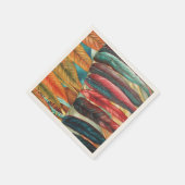 Herbstblattfarben originelle moderne Kunst Serviette (Ecke)