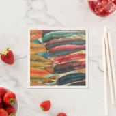 Herbstblattfarben originelle moderne Kunst Serviette (Beispiel)