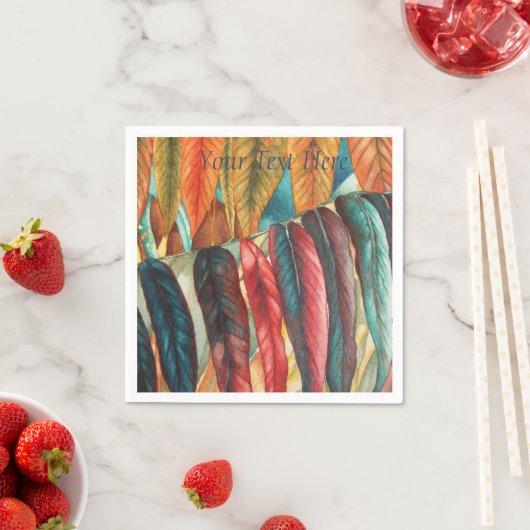 Herbstblattfarben stilisiert und sehr unterschiedl serviette (Beispiel)