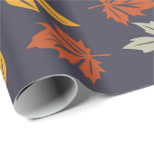 Herbstblattmuster Geschenkpapier (Rolleneckpunkt)