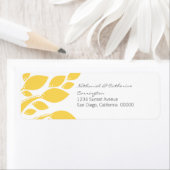 Herbstblättrige Rücksendeadressen-Aufkleber, gelb (Insitu)