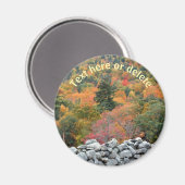 Herbstblättrige Steinmauer Natur Personalisiert Magnet (Vorderseite/Rückseite)