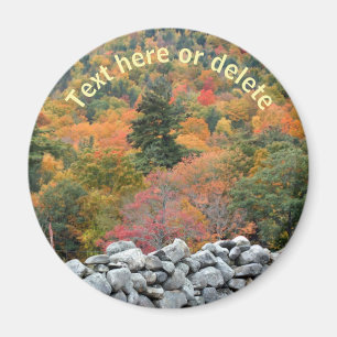 Herbstblättrige Steinmauer Natur Personalisiert Magnet
