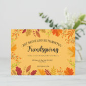 Herbstblättriger Erntedank Einladung (Stehend Vorderseite)