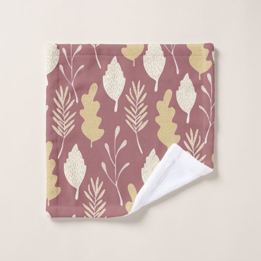 Herbstblättriges Badetuch-Set Badhandtuch Set (Waschlappen)