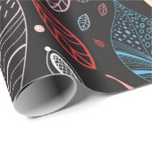 Herbstblattstruktur Geschenkpapier (Rolleneckpunkt)