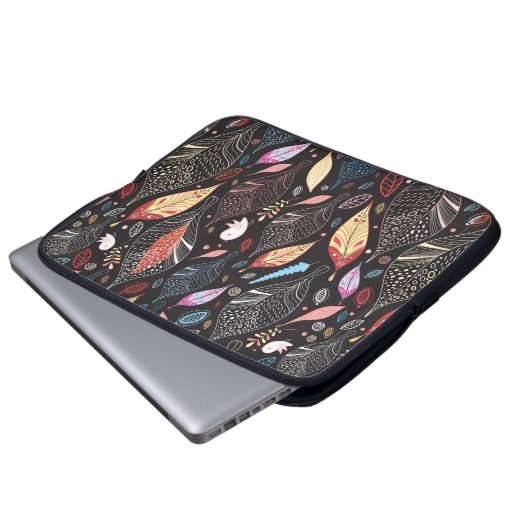 Herbstblattstruktur Laptopschutzhülle (Vorne Knopf)