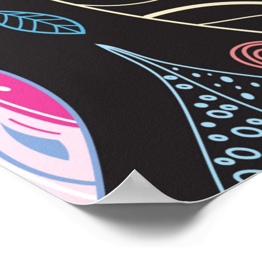 Herbstblattstruktur Poster (Ecke)