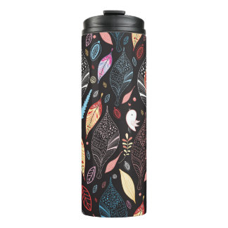 Herbstblattstruktur Thermosbecher