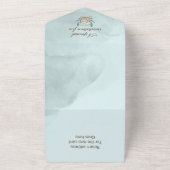 Herbstblauer Pumpkin & Ginkgo Hochzeit All In One Einladung (Außenbereich)