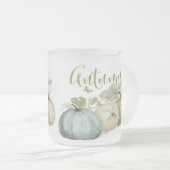 Herbstblauer Pumpkin Mattierte Tasse (VorderseiteRechts)