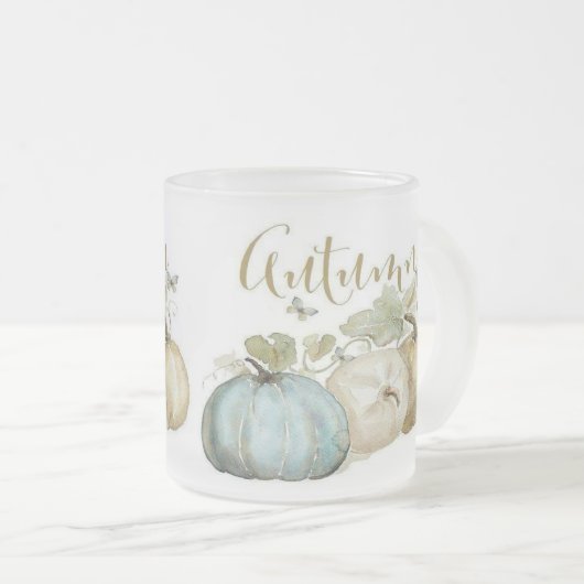 Herbstblauer Pumpkin Mattierte Tasse (VorderseiteRechts)