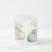 Herbstblauer Pumpkin Mattierte Tasse (Mittel)