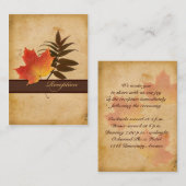 Herbstbleiben auf der älteren Papierumschließkarte Begleitkarte (Vorne/Hinten)