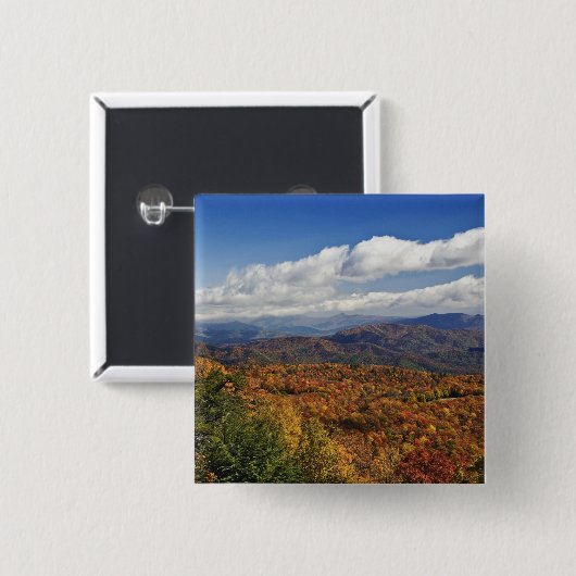 Herbstblick auf die südlichen Appalachen Button (Vorne & Hinten)