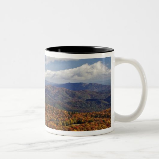 Herbstblick auf die südlichen Appalachen Zweifarbige Tasse (Rechts)