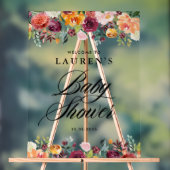 Herbstbloms Blütendusche Begrüßung Acrylschild (Neutral)