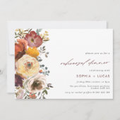 Herbstbloms Burgund Probe-Dinner Einladung (Vorderseite)