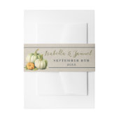 Herbstbloms floraler Fall Orange Grüne Hochzeit Einladungsbanderole (Vorderseite Beispiel)