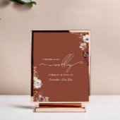 Herbstblordark Terracotta Calligrafy Wedding Poster